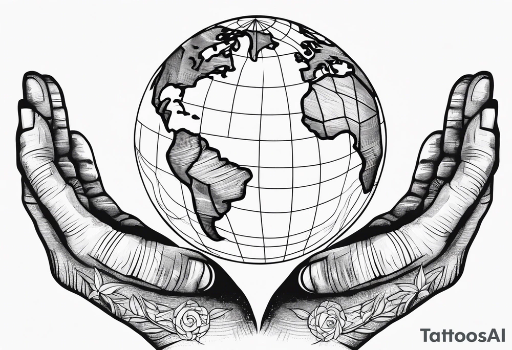 Gods strong hands holding the earth 🌎 tattoo idea