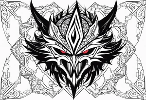 manga berserk cyber sigilism tattoo idea