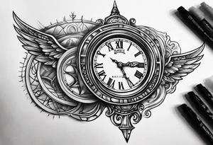 timeclock roman numeral tattoo idea