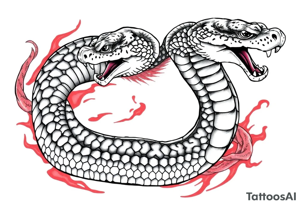 Dangerous Big Snake back Tattoo tattoo idea