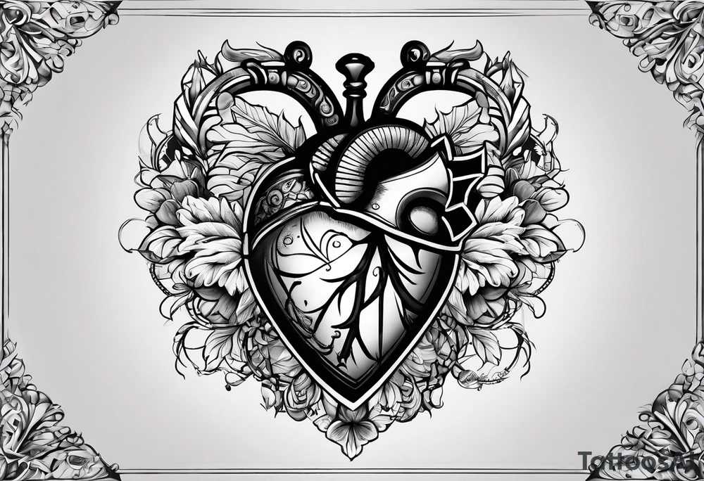 Roman numeral heart tattoo idea