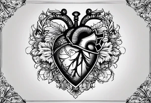 Roman numeral heart tattoo idea
