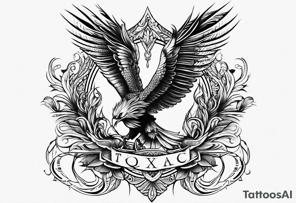 Phoenix mexican style tattoo idea