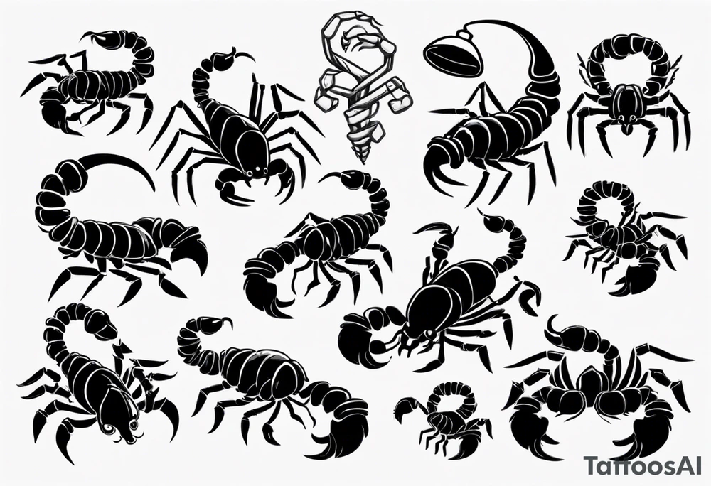 cute scorpion graduating tattoo idea