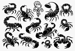 cute scorpion graduating tattoo idea