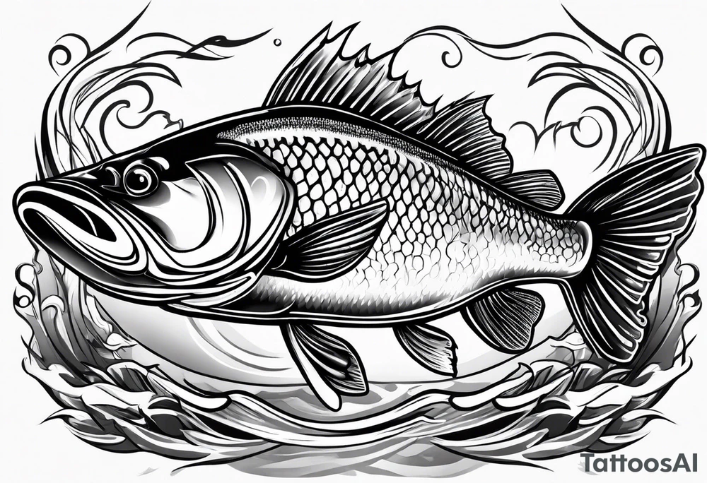 walleye with teeth tattoo idea