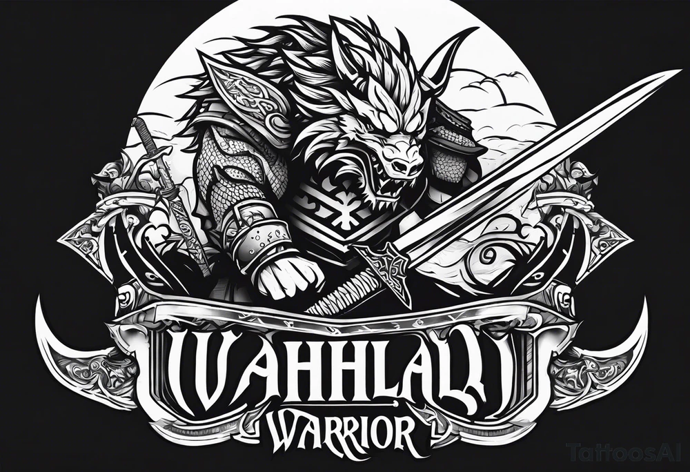 Valhalla  warrior soldier  Sword axe
 Dragon tattoo idea