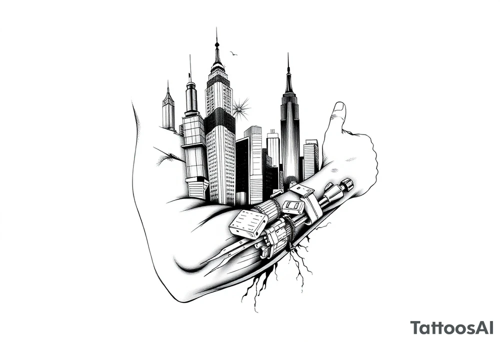 New York theme tattoo for women tattoo idea