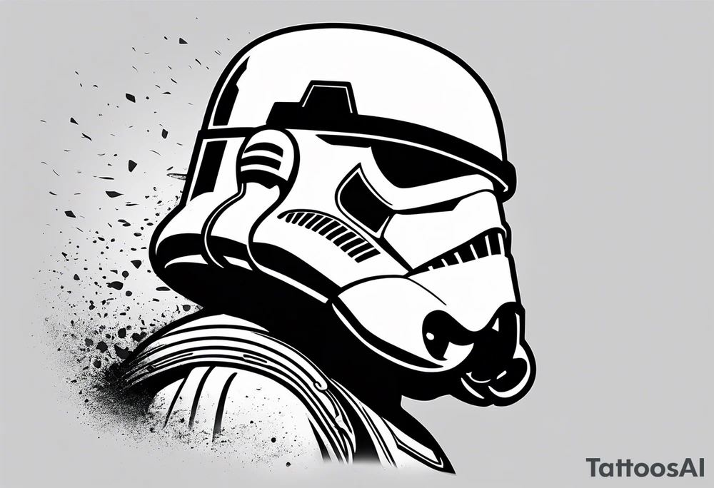 storm trooper helmet tattoo idea