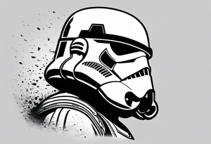storm trooper helmet tattoo idea