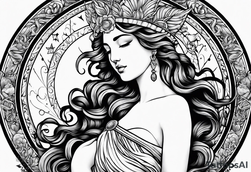 Venus the goddess naked tattoo idea