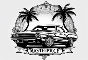 ROULETTE casino card games dice sun palm tree tattoo idea