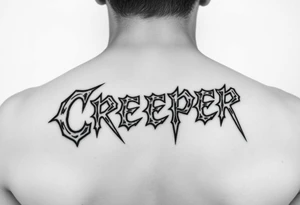 “Creeper” metal band font tattoo idea