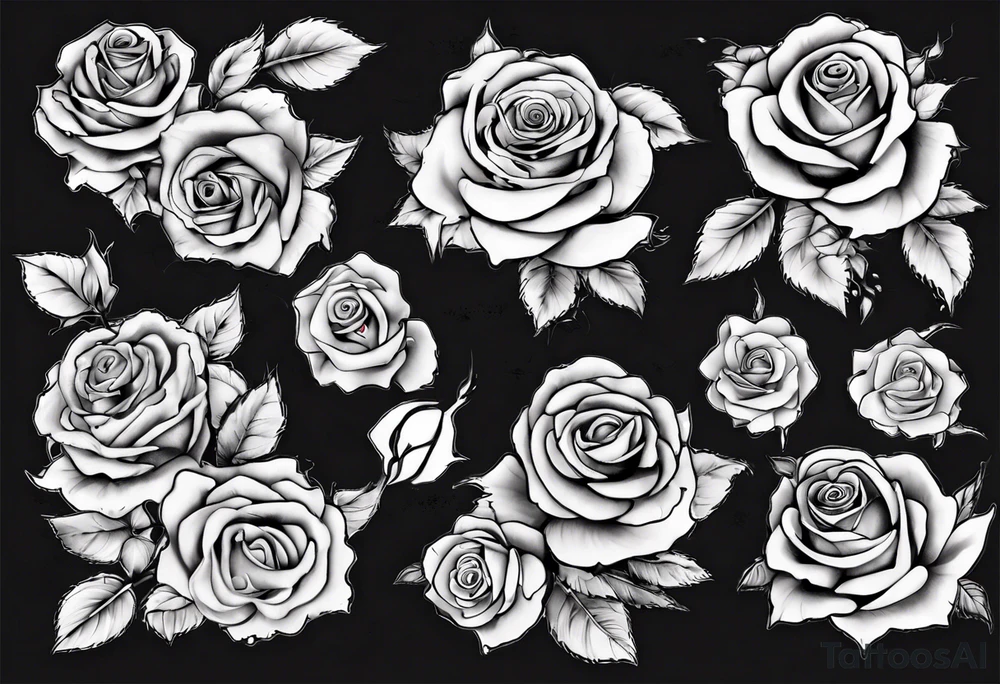 Newborn name clock rose tattoo idea