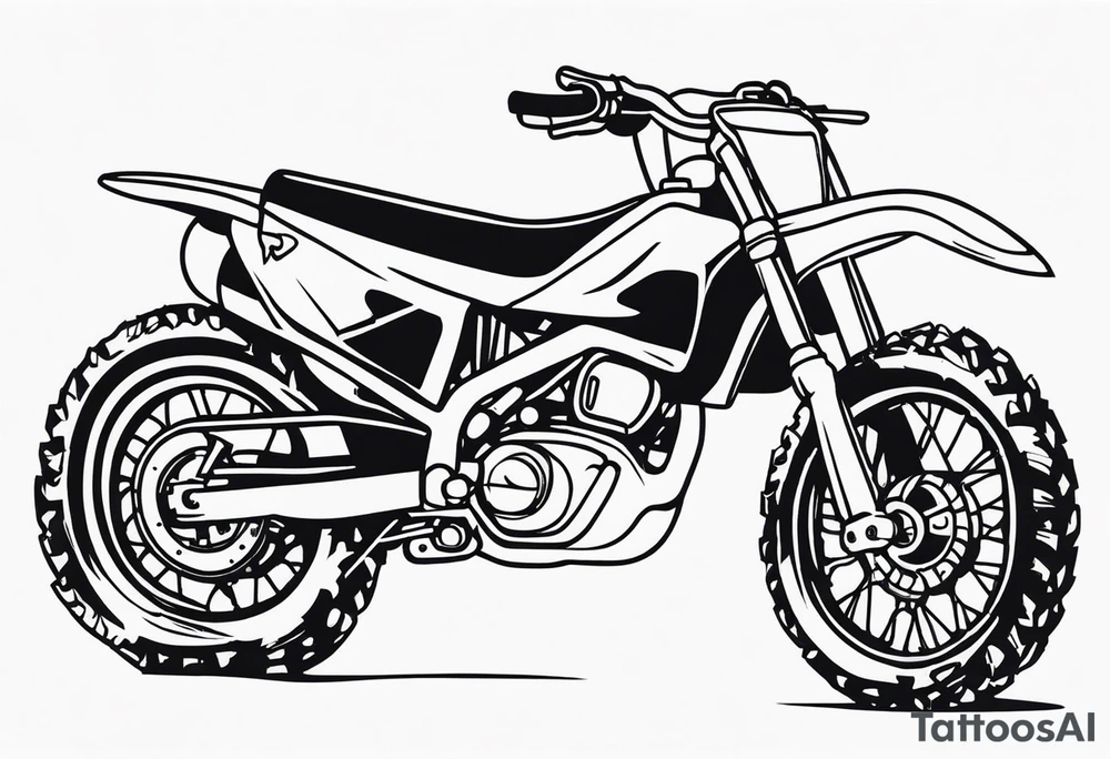 Sister and brother both love dirt bikes tattoo idea