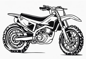 Sister and brother both love dirt bikes tattoo idea