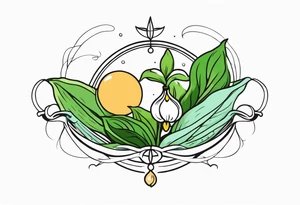 Lilly of the valley and Saturn tattoo idea