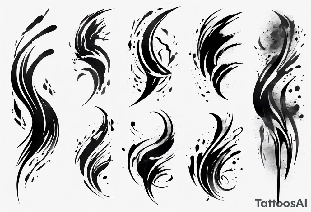 abstract Brush stroke tattoo idea