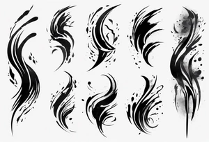 abstract Brush stroke tattoo idea