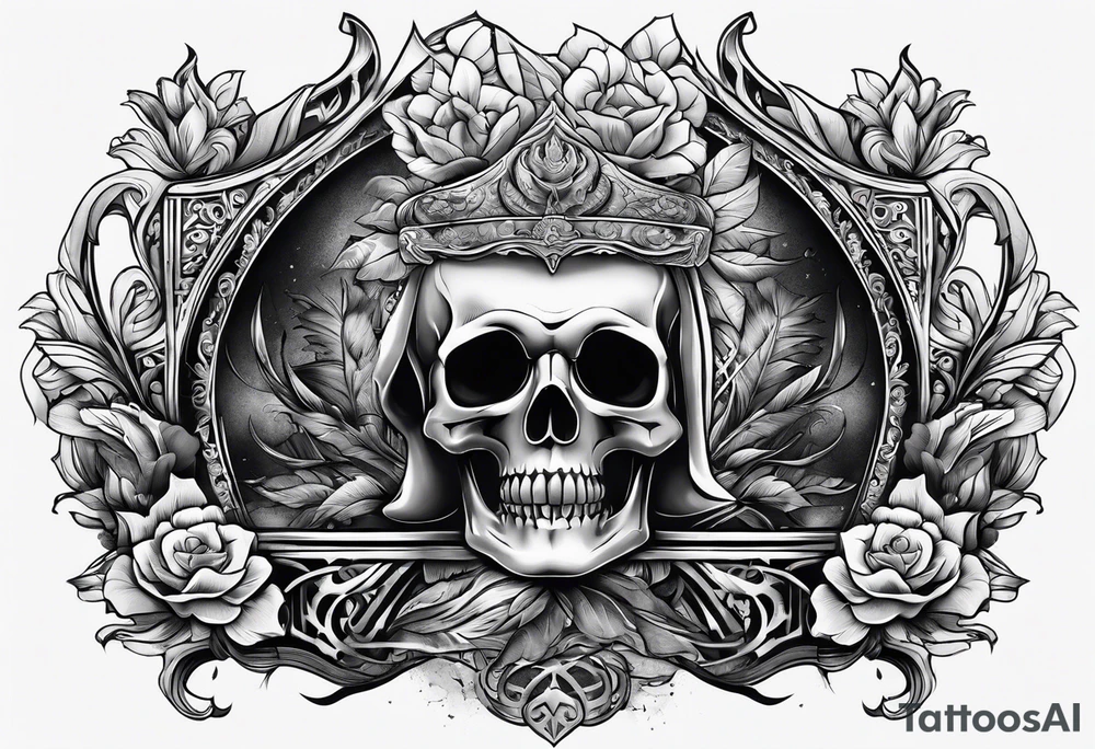 Tomb with smoke tattoo idea
