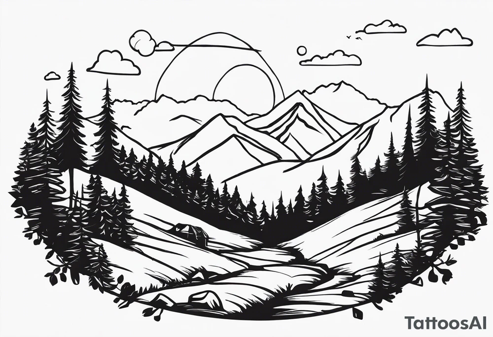 Hiking tattoo idea