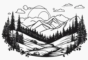 Hiking tattoo idea