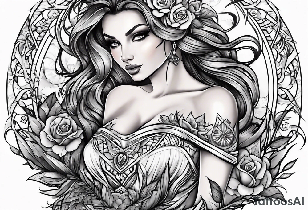 big breast tattoo idea