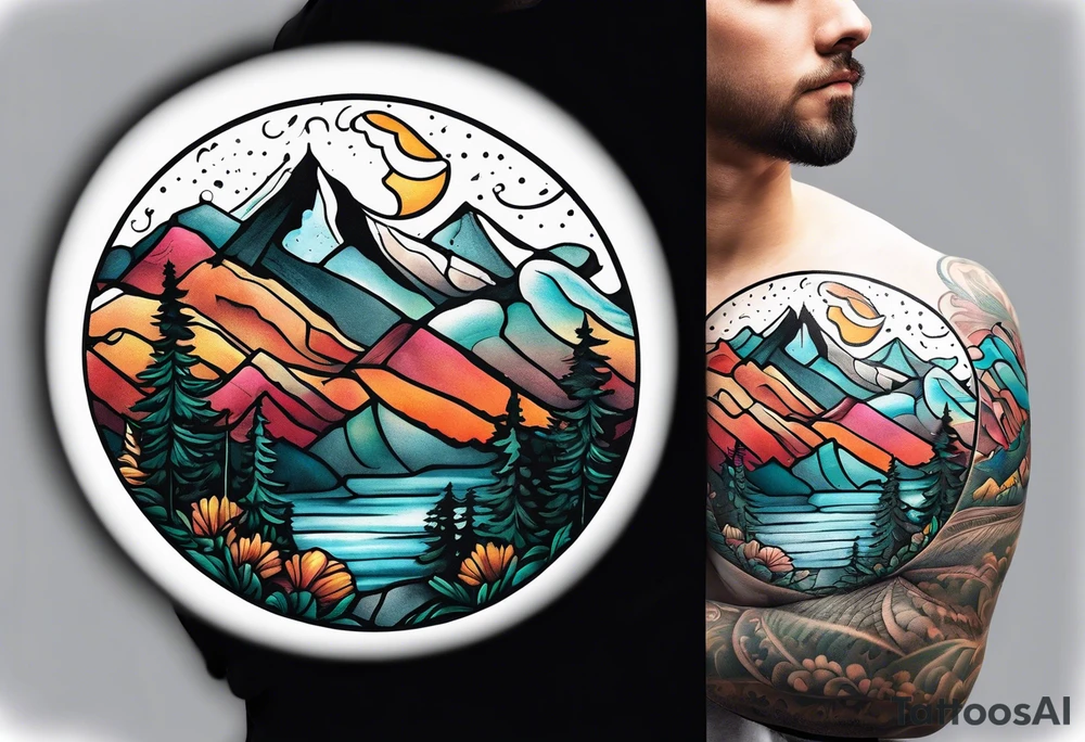 Pennsylvania mountains tattoo idea