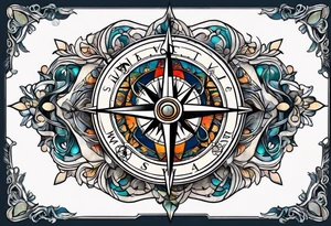 Sea compass tattoo idea