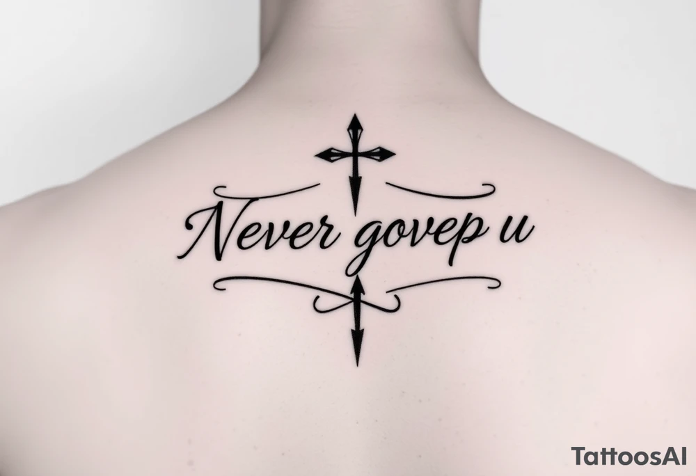 Never give up tattoo idea