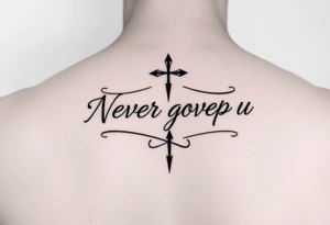 Never give up tattoo idea