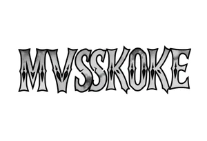 The word “MVSKOKE” shaded with Native American print tattoo idea