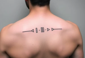 Abstract Line tattoo of pause, play, rewind, & stop with mental and spiritual awareness small and feminine tattoo idea