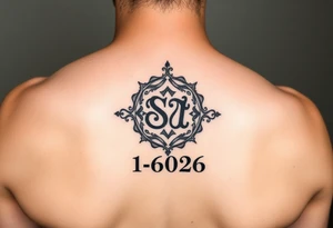 Soul mate symbol with ESA & CSA that a wedding date 1-62026 tattoo idea