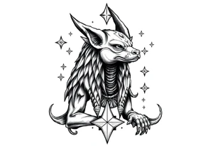 anubis,stars tattoo idea