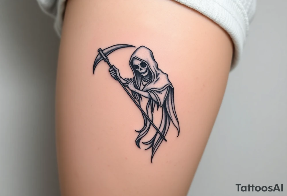 Queen, reaper, scary, pretty tattoo idea