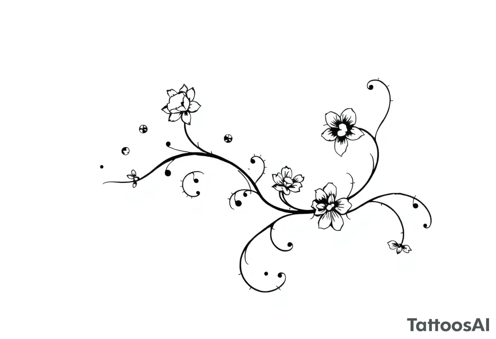 jewels
 stormy skies female tattoo idea