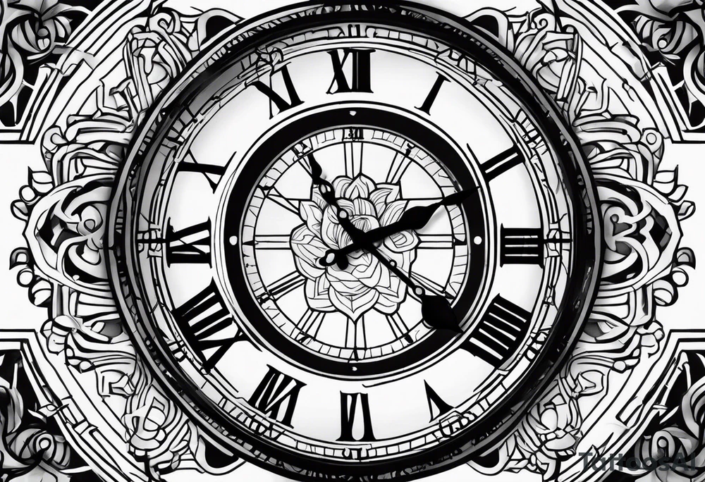 My nepphy name  BROEN and a clock tattoo idea