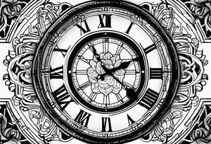 My nepphy name  BROEN and a clock tattoo idea