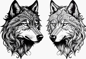Pretty wolve tattoo idea