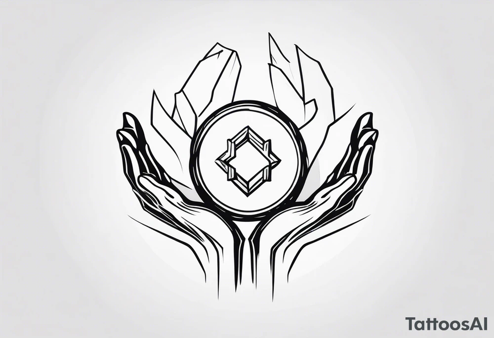Rock sign hands tattoo idea