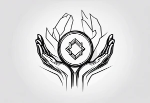 Rock sign hands tattoo idea