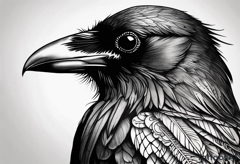 raven tattoo idea