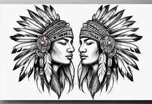 white natives couples tattoo tattoo idea