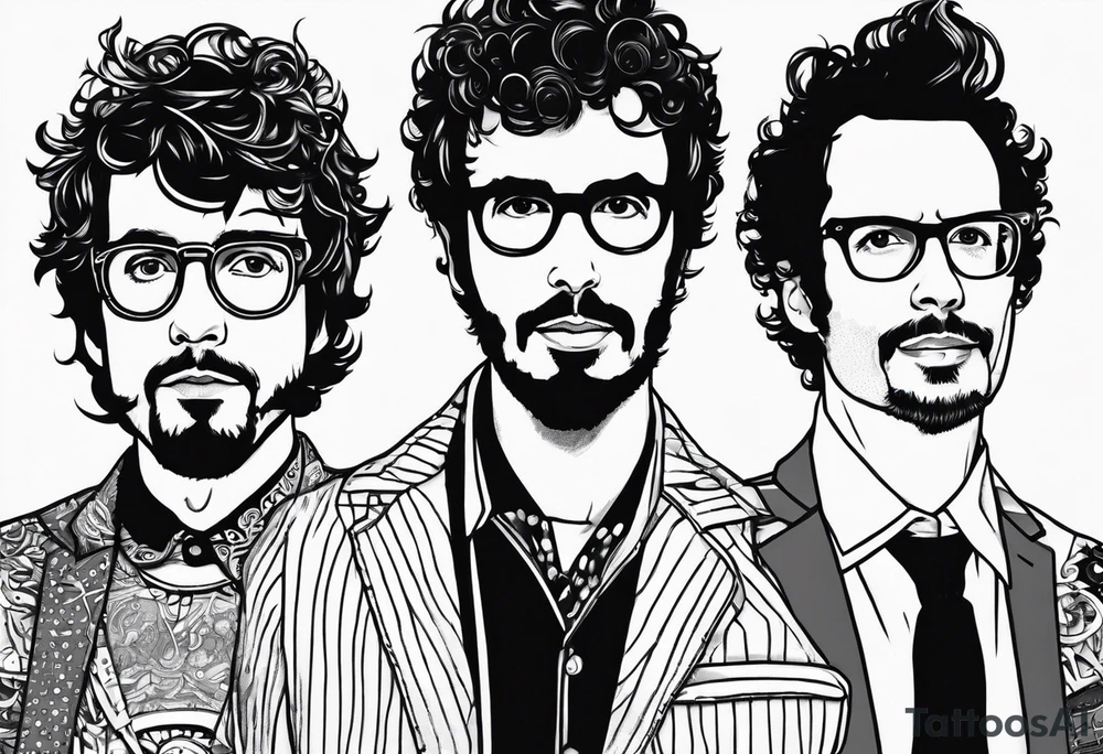 Flight Of The Conchords band dressed in robot costumes tattoo idea