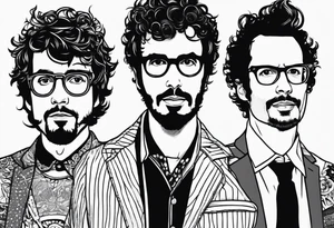 Flight Of The Conchords band dressed in robot costumes tattoo idea