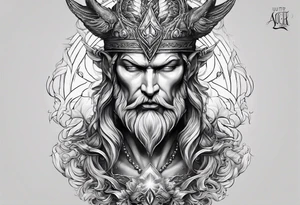 Lucifer com asas de morcego tattoo idea