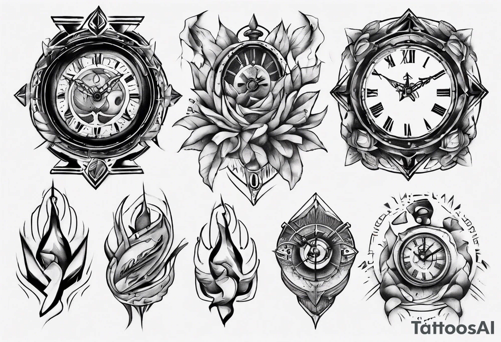 reloj de arena tattoo idea