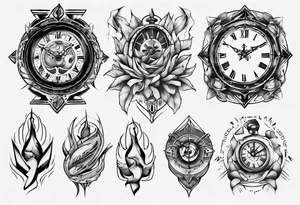 reloj de arena tattoo idea