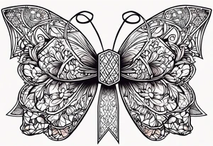 Lace bows tattoo idea